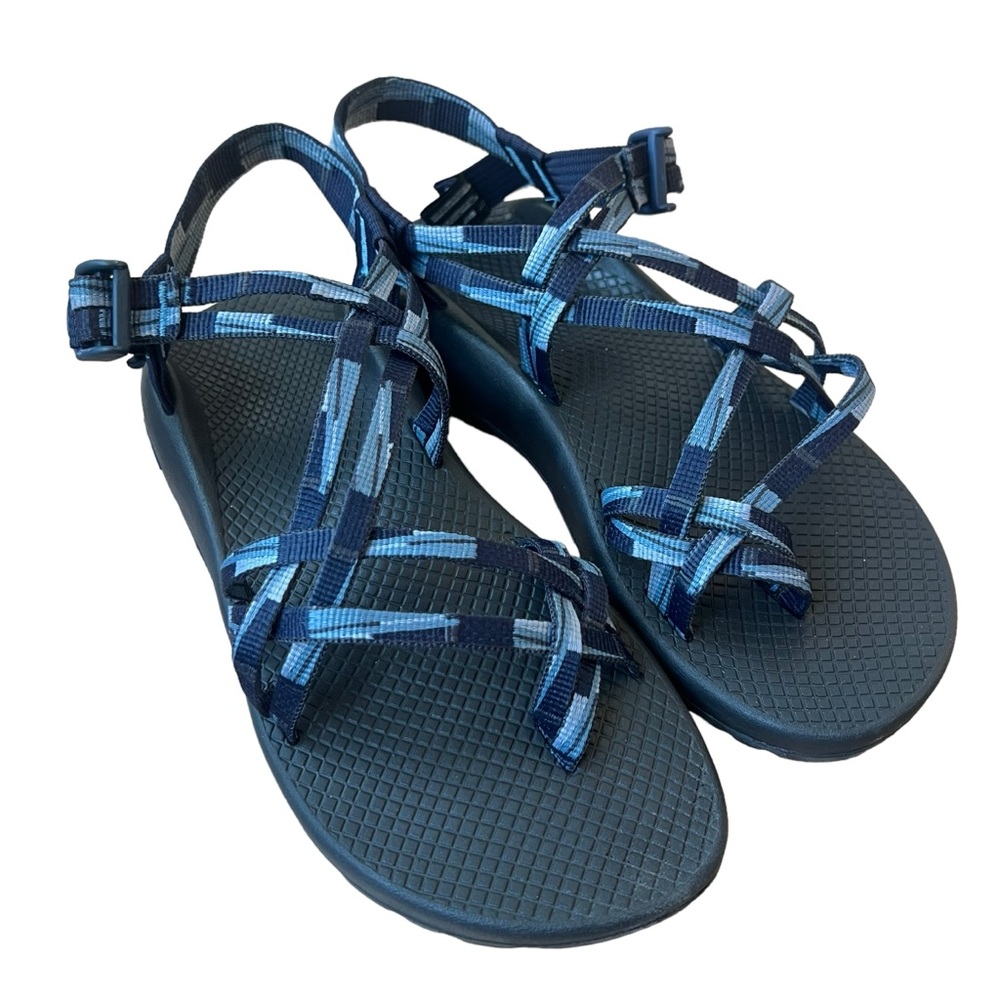 Chaco Women's Blue Strappy Sport Sandals - Picture 3 of 7